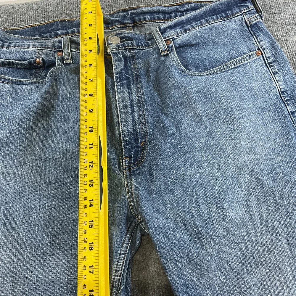 Levi's 505 Regular Fit Jeans 40x32 Blue Medium Wash Straight Leg Classic Denim P